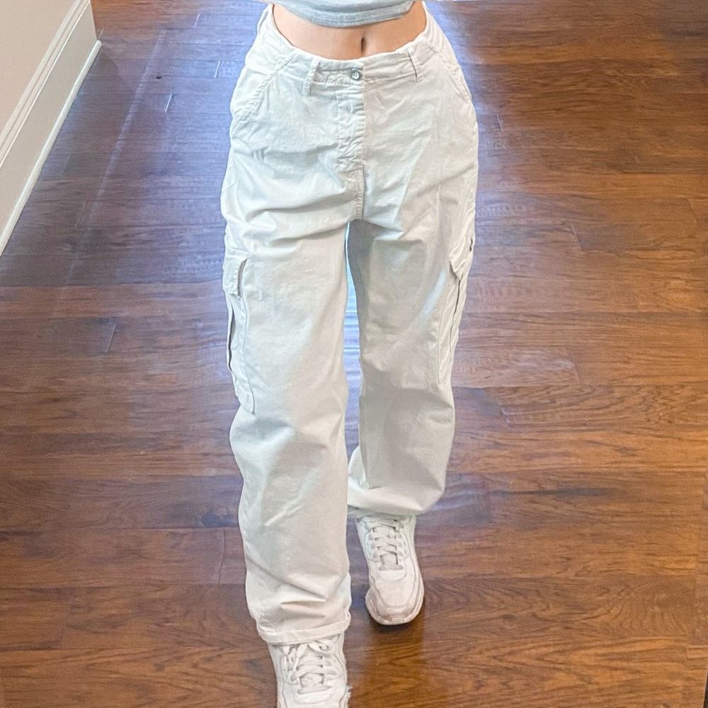 Zara y2k vintage utility baggy high waisted stretchy cargo pants